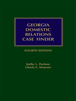 cover image of Georgia Domestic Relations Case Finder